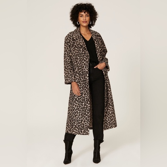 Victor Alfaro Jackets & Blazers - Victor Alfaro Leopard Jacquard Coat, EUC